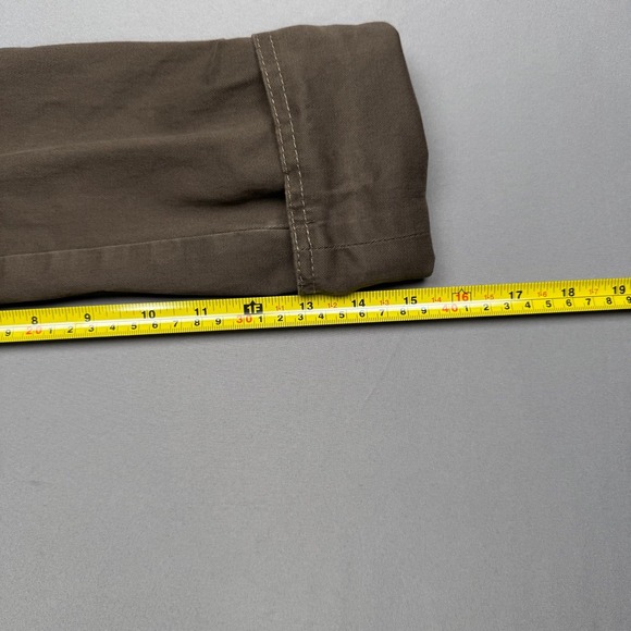 DKNY JEANS Women Brwn Utility Jacket Cargo Cinched Waist 3/4 Slv Button Front XS - Picture 8 of 9